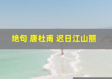 绝句 唐杜甫 迟日江山丽